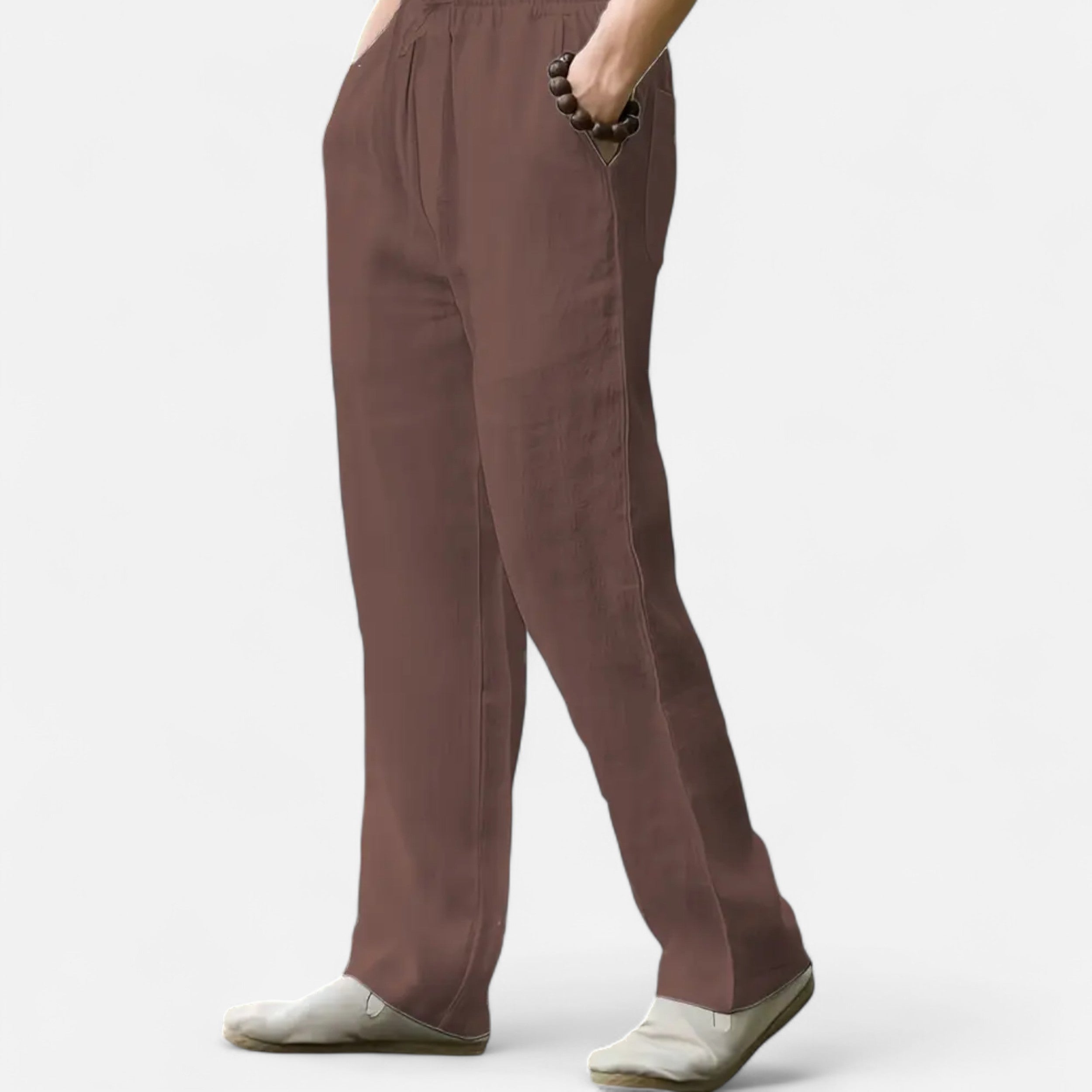 Velqlo | Men’s Loose Fit Drawstring Joggers – Olive Green Casual