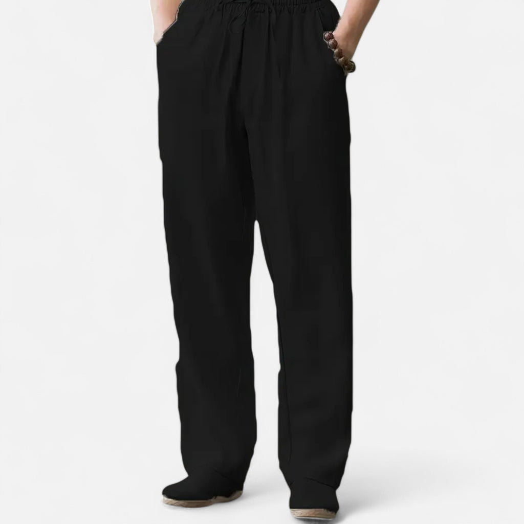 Velqlo | Men’s Loose Fit Drawstring Joggers – Olive Green Casual