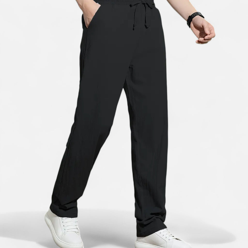 Velqlo | Men’s Loose Fit Drawstring Joggers – Olive Green Casual