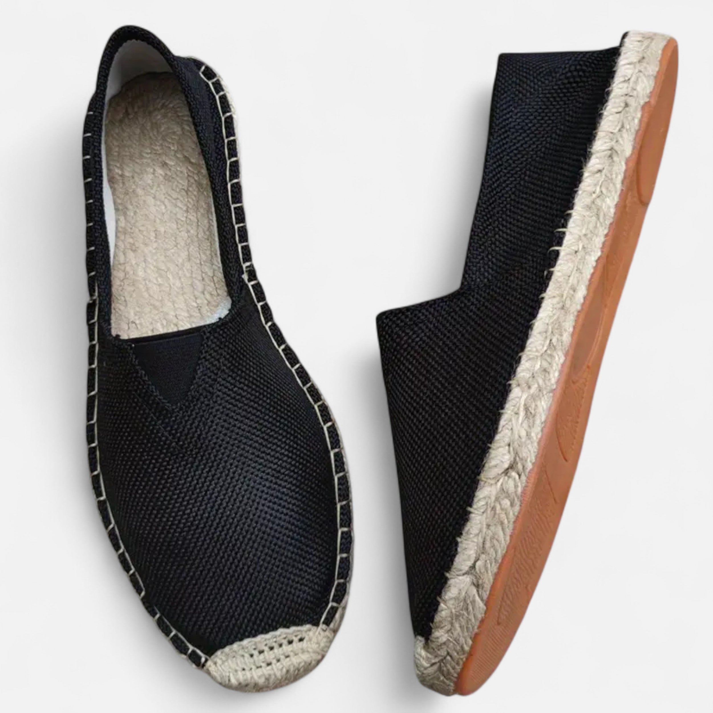 Velqlo | Men’s Slip-On Loafers – Beige &amp; Black Versatile Style