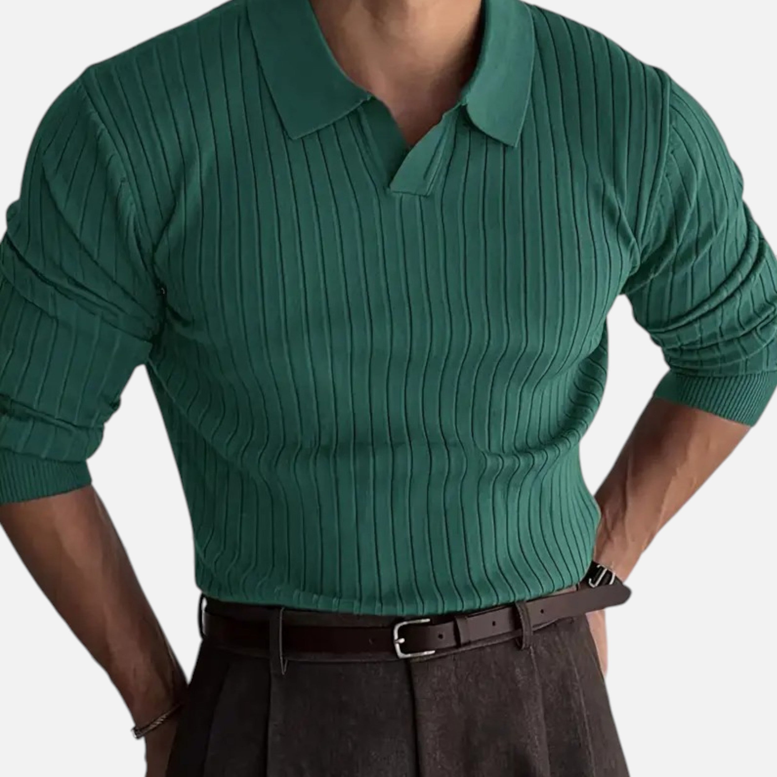 Velqlo | Pull en maille à col formel pour hommes