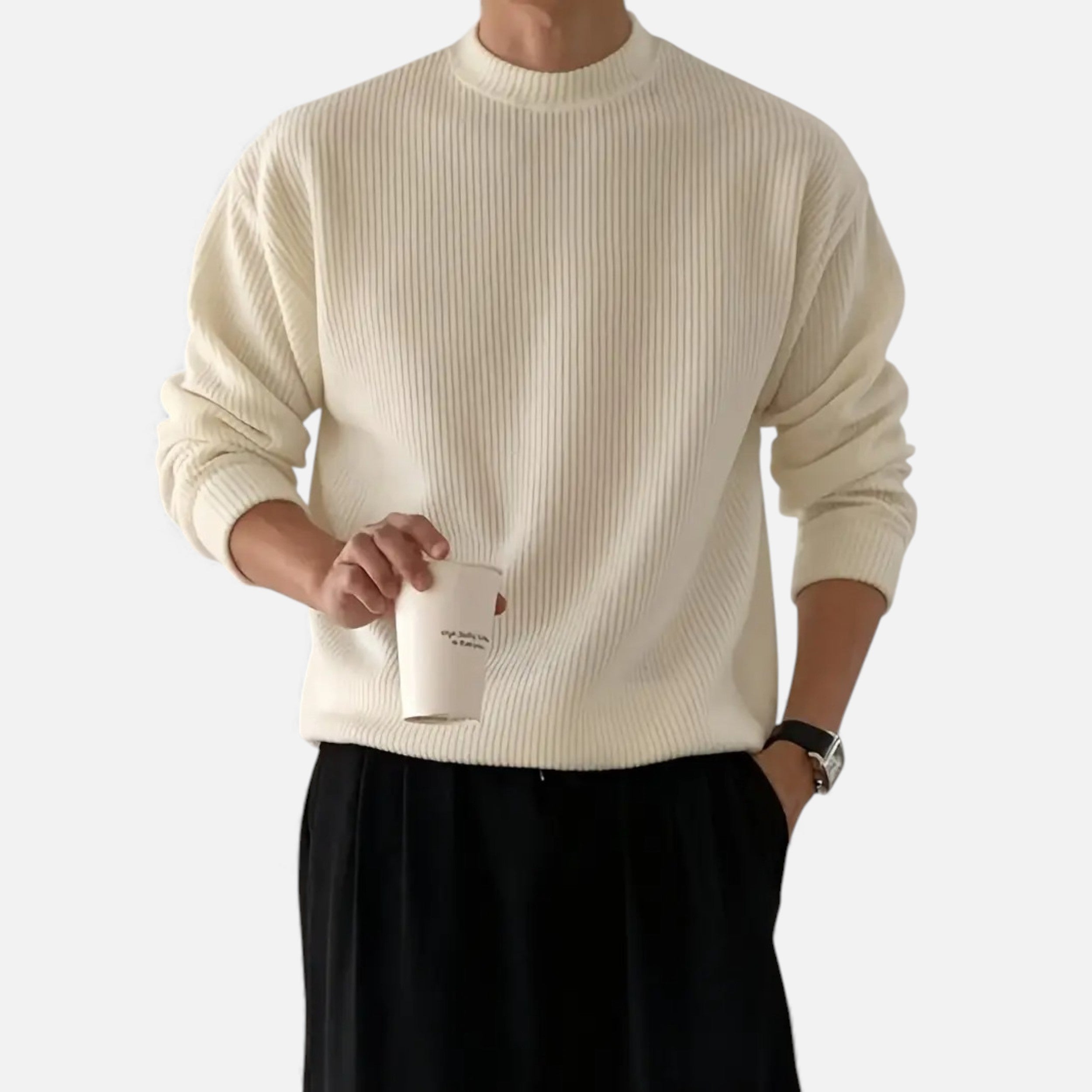 Velqlo | Pull Homme Col Rond Tricot Moderne