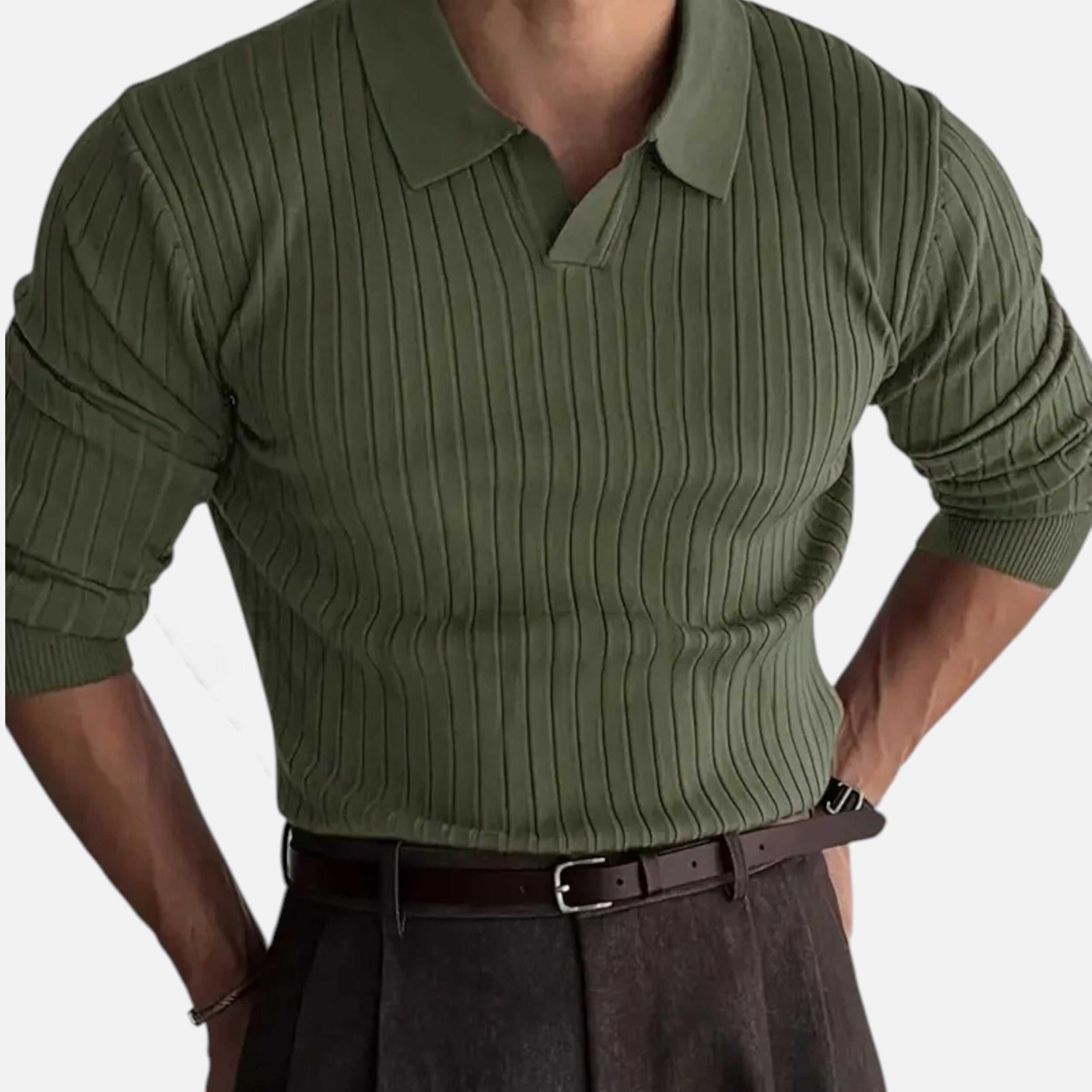 Velqlo | Pull en maille à col formel pour hommes