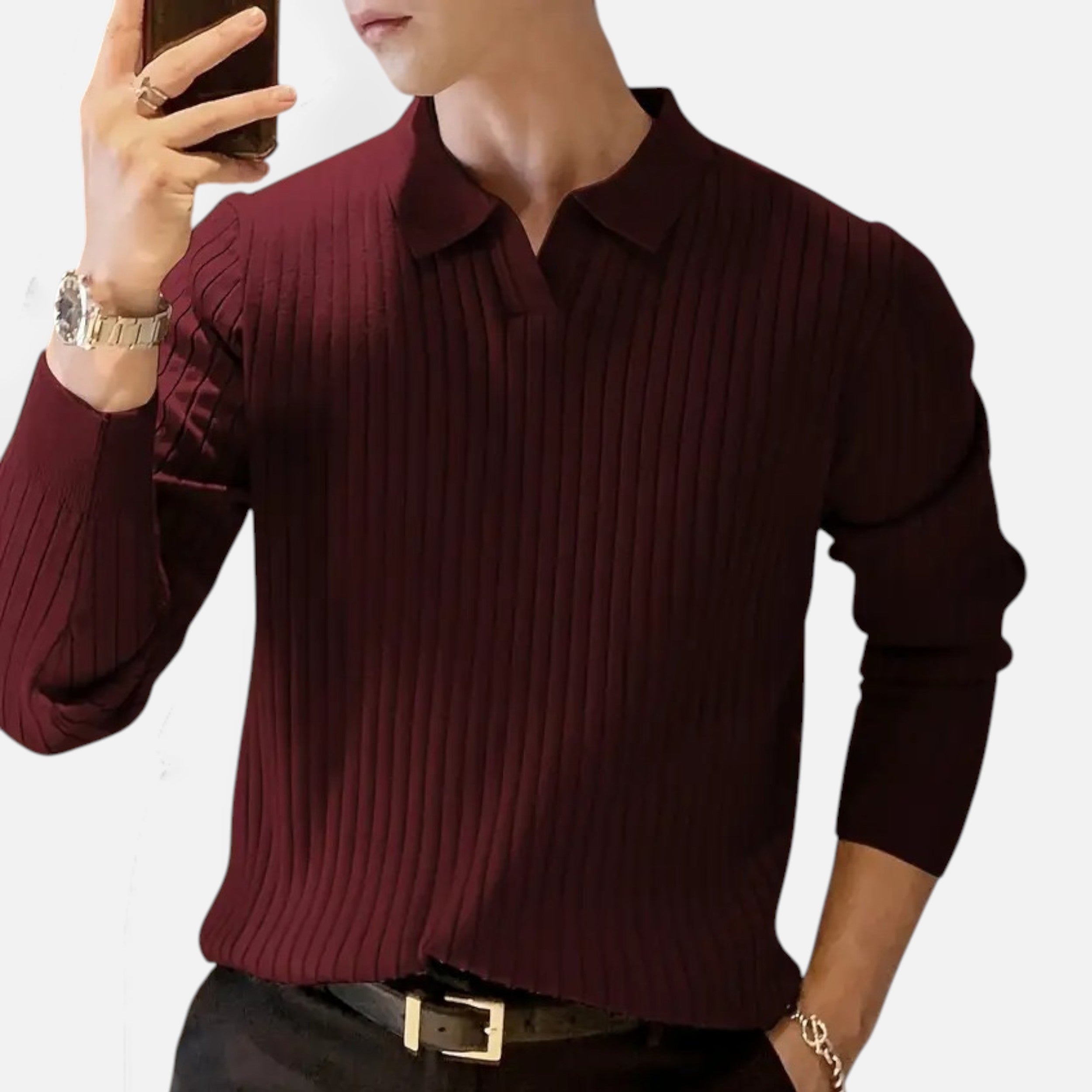 Velqlo | Pull Homme Col V Tricot Héritage