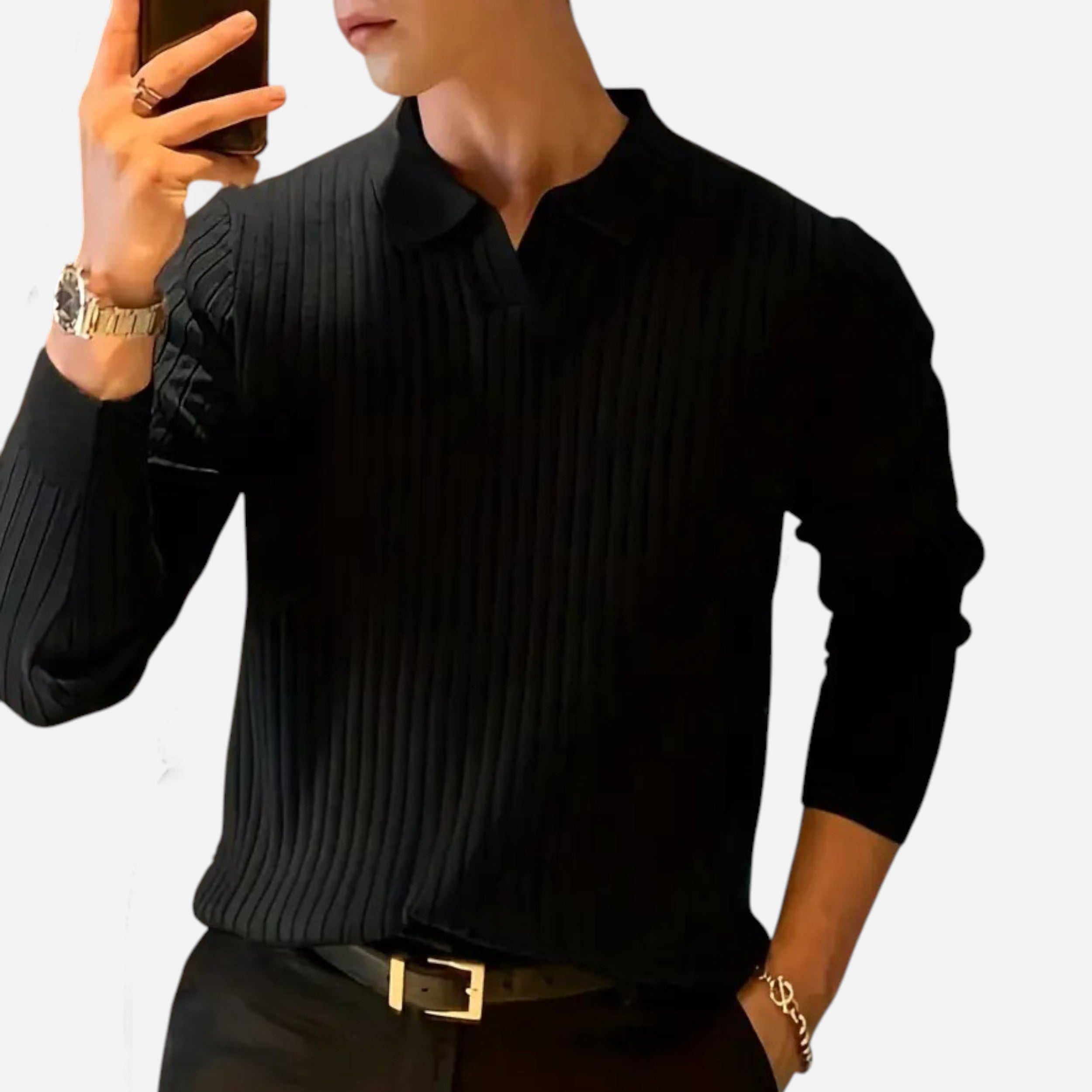 Velqlo | Pull Homme Col V Tricot Héritage