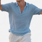Velqlo | Men’s Linen Polo Shirt