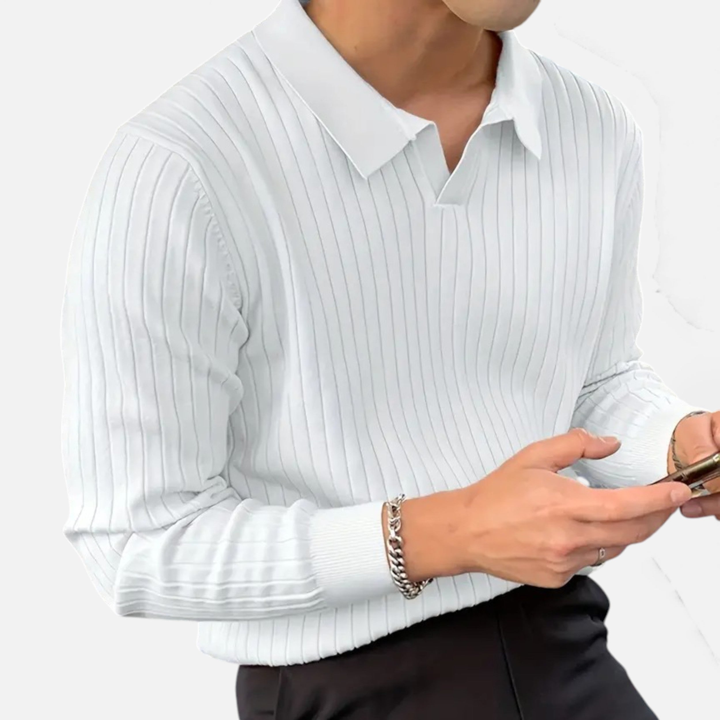 Velqlo | Pull Homme Col V Tricot Héritage