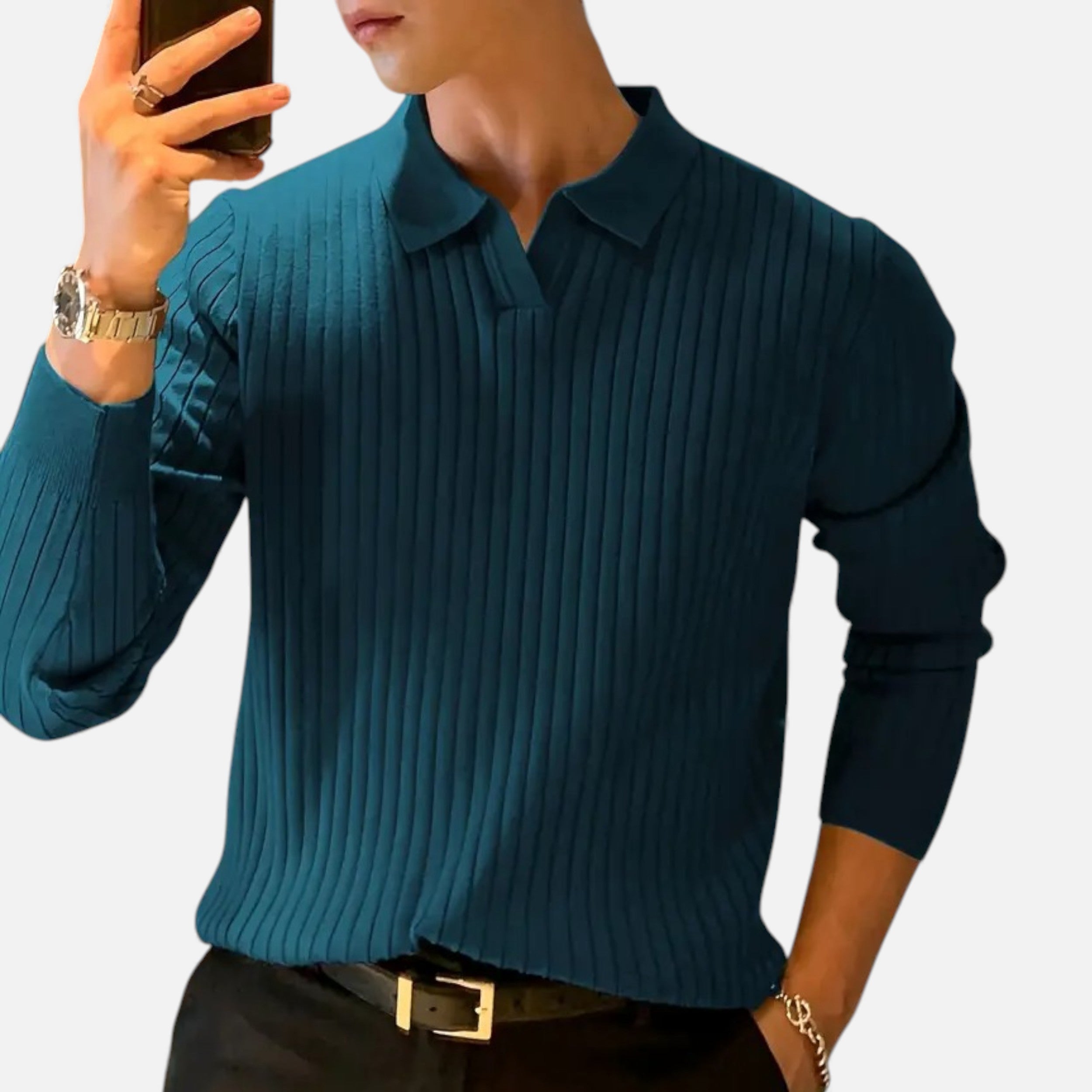 Velqlo | Pull Homme Col V Tricot Héritage