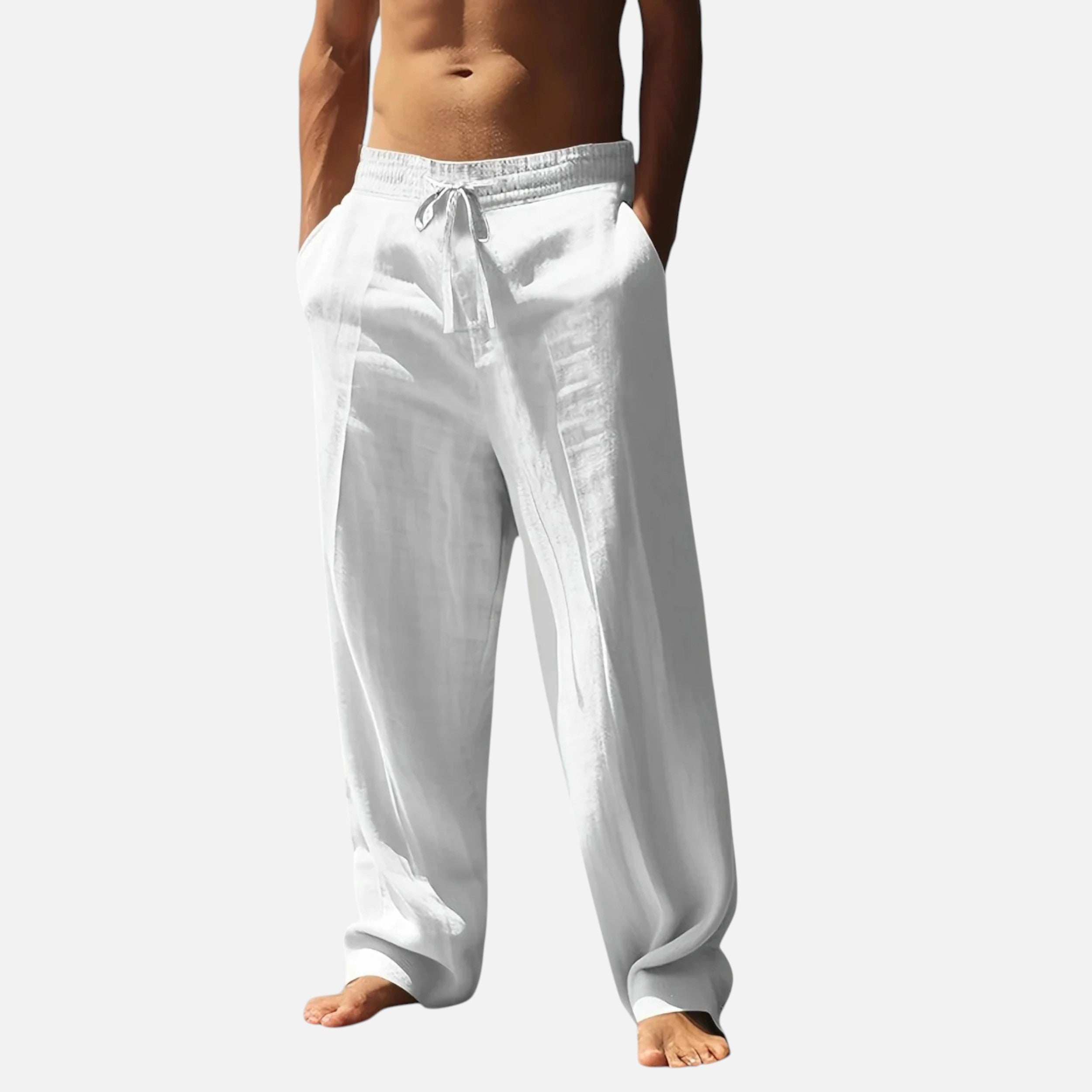 Velqlo | Pantalons en lin pour hommes Riviera