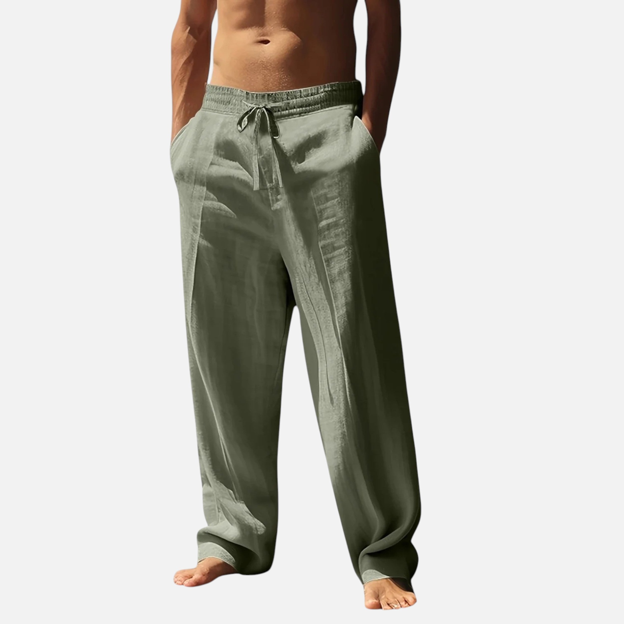 Velqlo | Pantalons en lin pour hommes Riviera