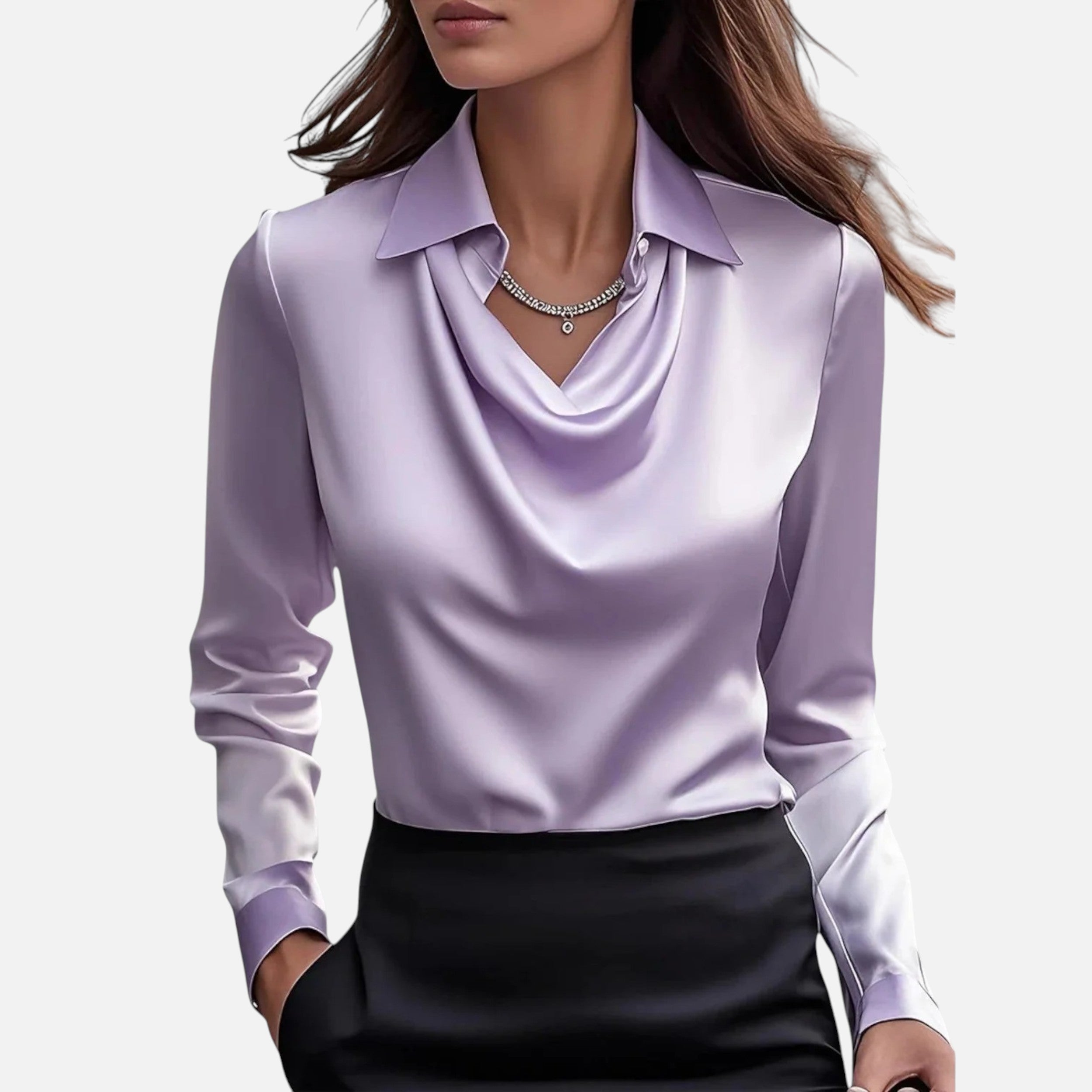 Velqlo | Blouse Drapée Élégante Celise