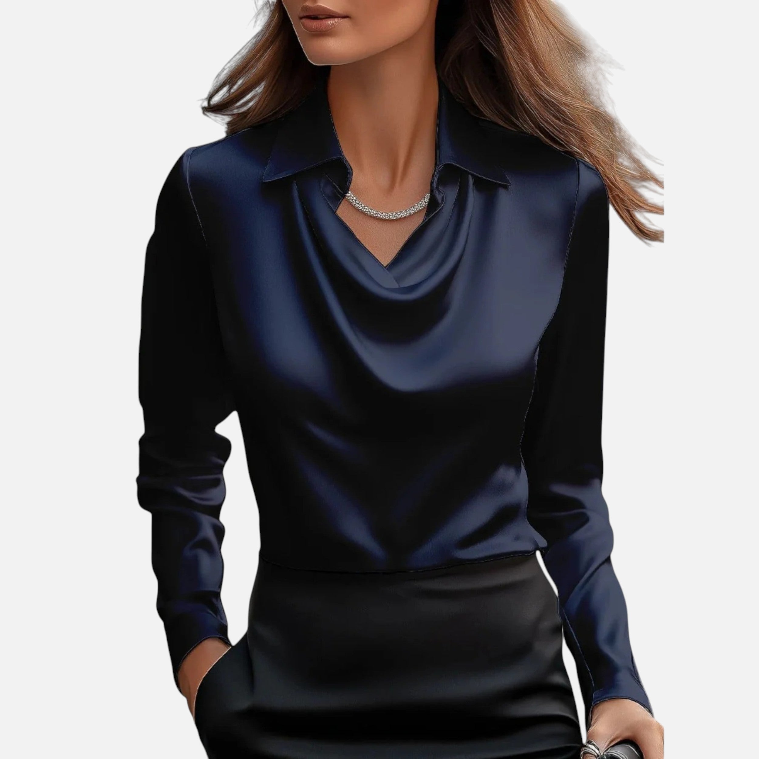 Velqlo | Blouse Drapée Élégante Celise