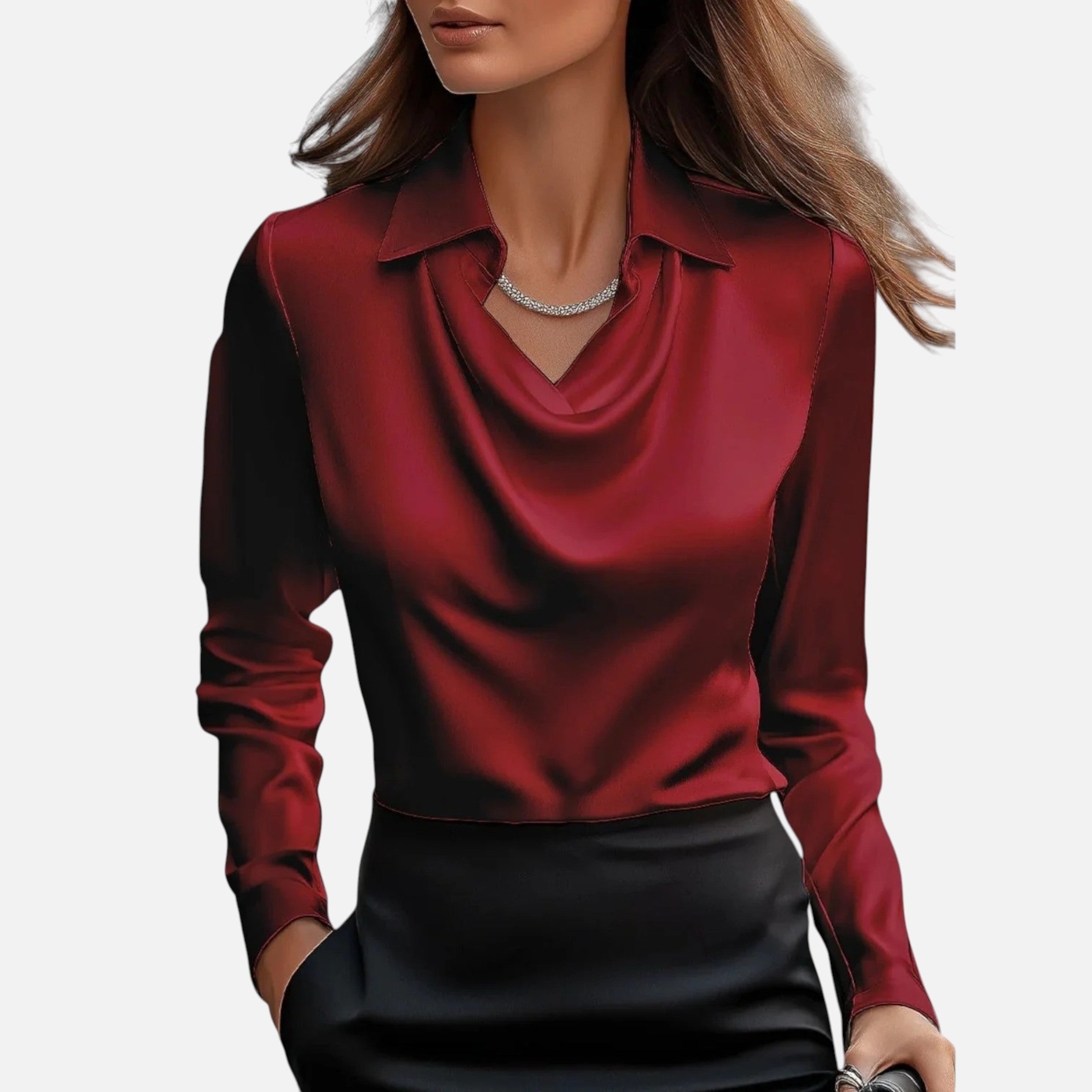 Velqlo | Blouse Drapée Élégante Celise