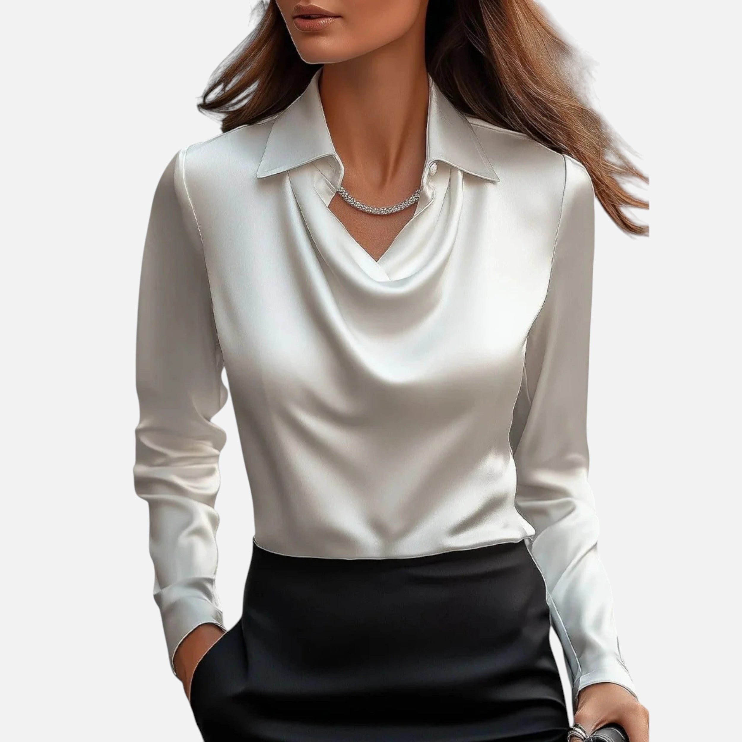 Velqlo | Blouse Drapée Élégante Celise