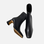 Velqlo | Bottines Vintage à Talon Carré pour Femmes