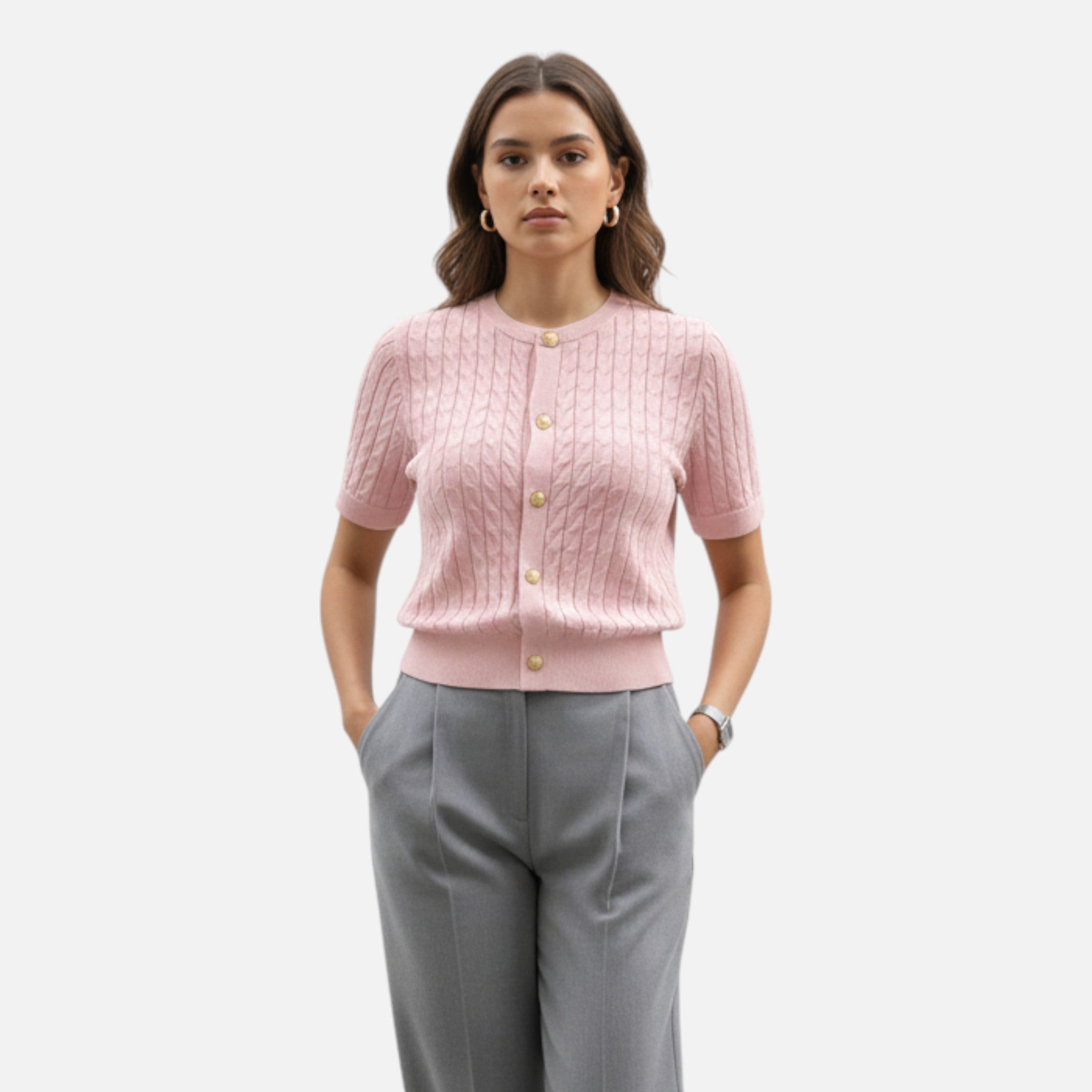 Velqlo | Cardigan à boutons pour femme