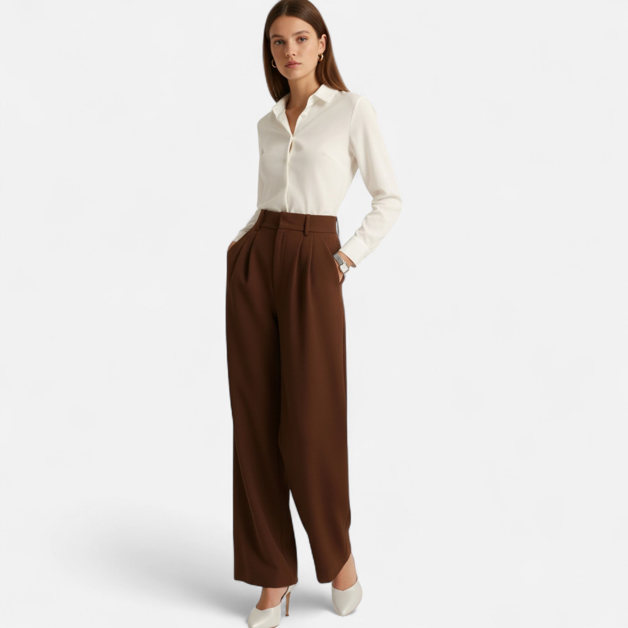 Velqlo | Pantalon classique à pinces pour femme