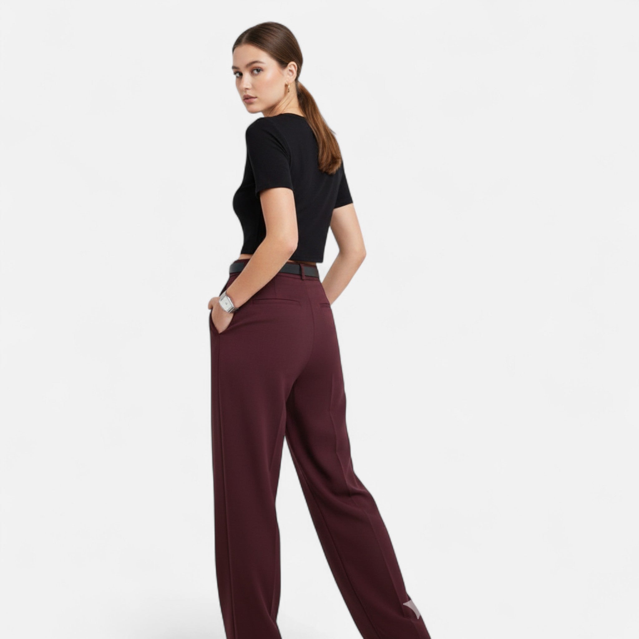 Velqlo | Pantalon slim à pinces pour femme