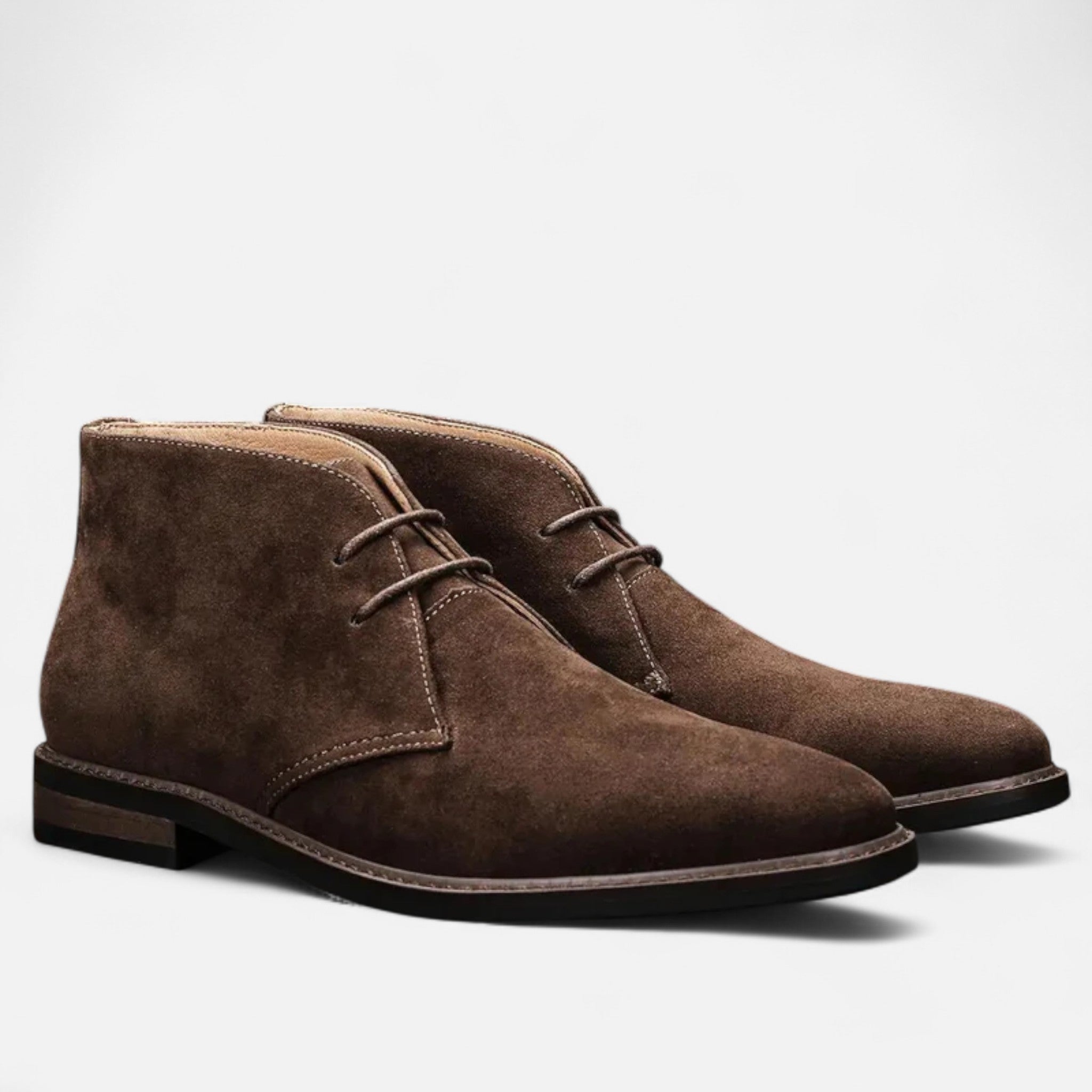 Velqlo | Bottines chukka en cuir marron pour homme