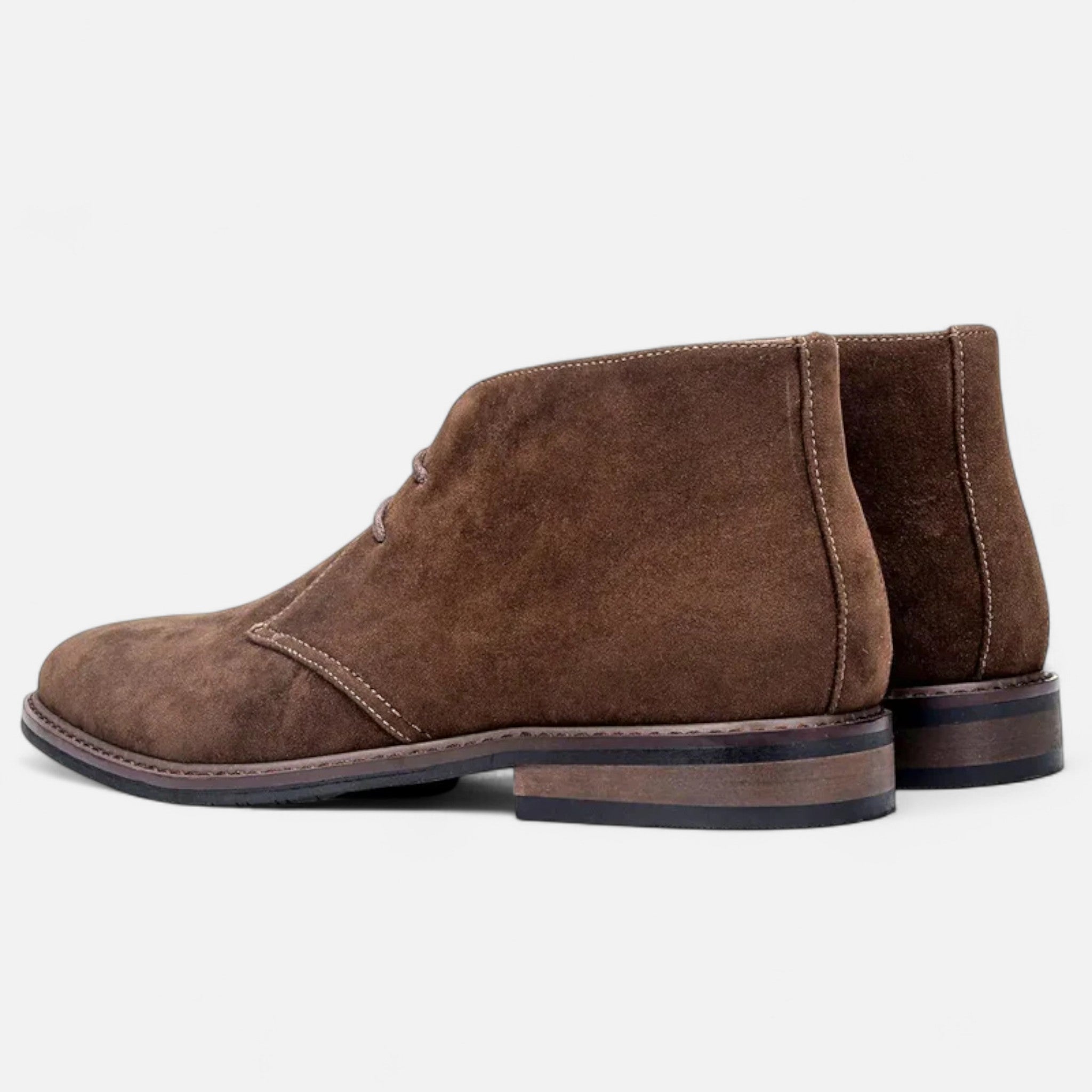 Velqlo | Bottines chukka en cuir marron pour homme