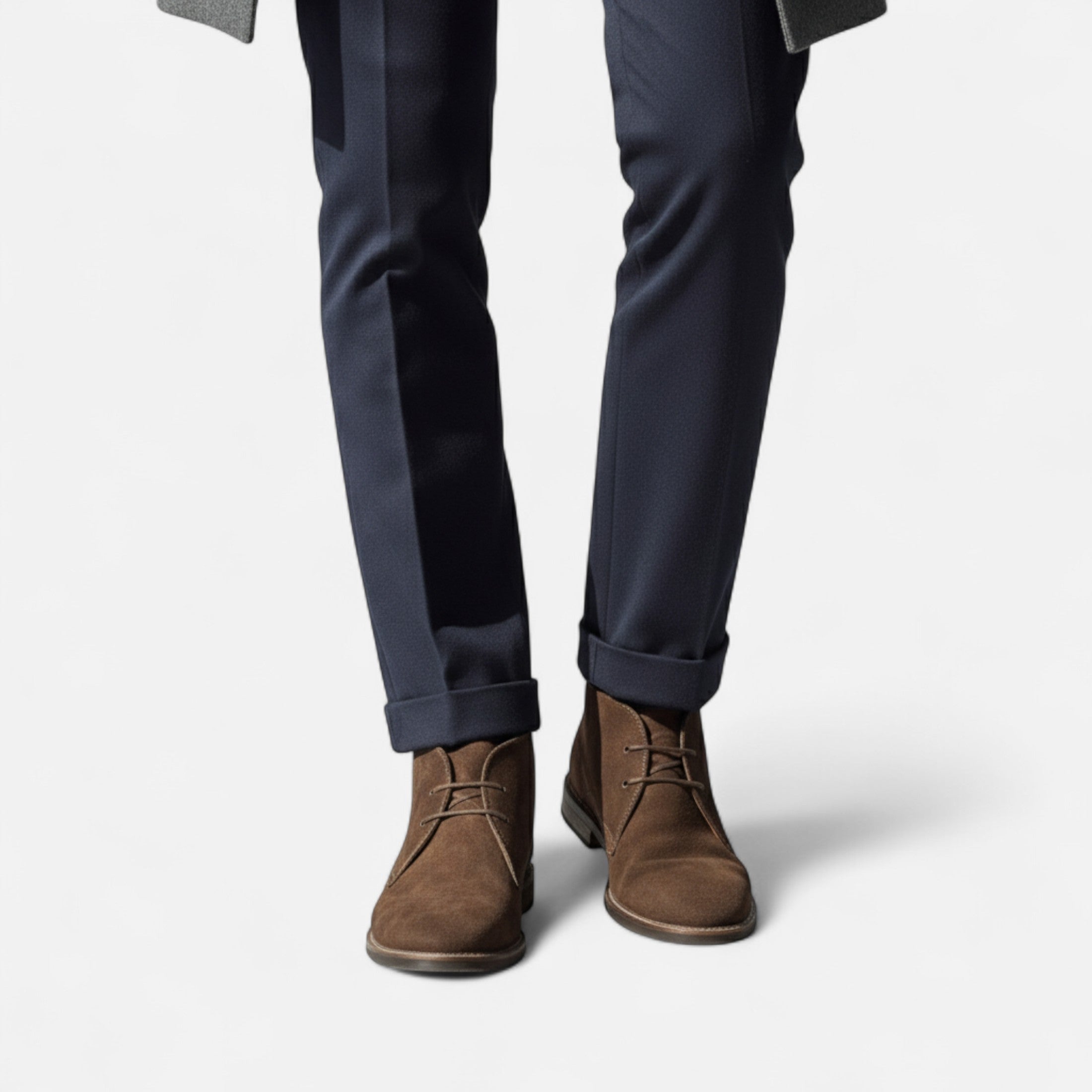 Velqlo | Bottines chukka en cuir marron pour homme