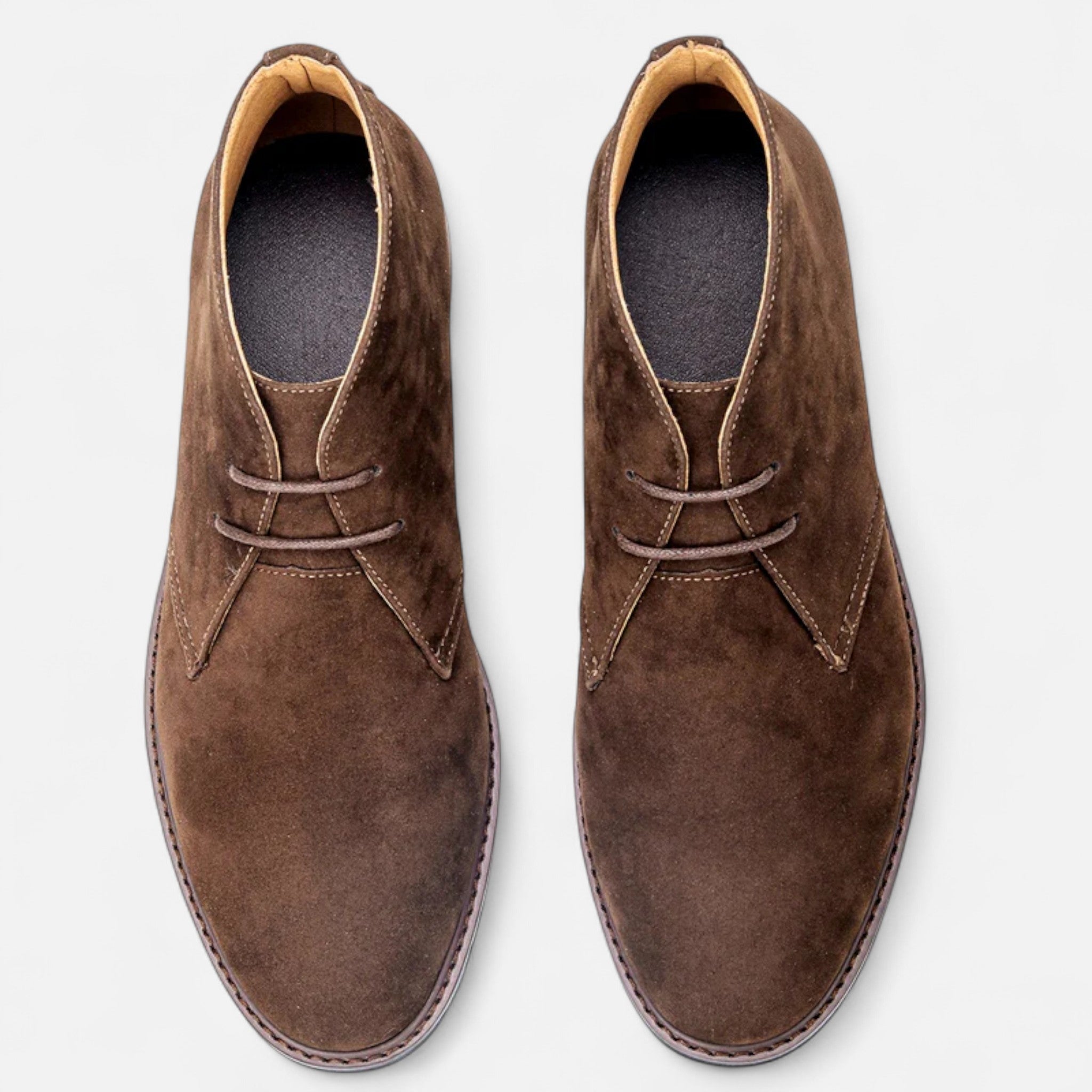 Velqlo | Bottines chukka en cuir marron pour homme