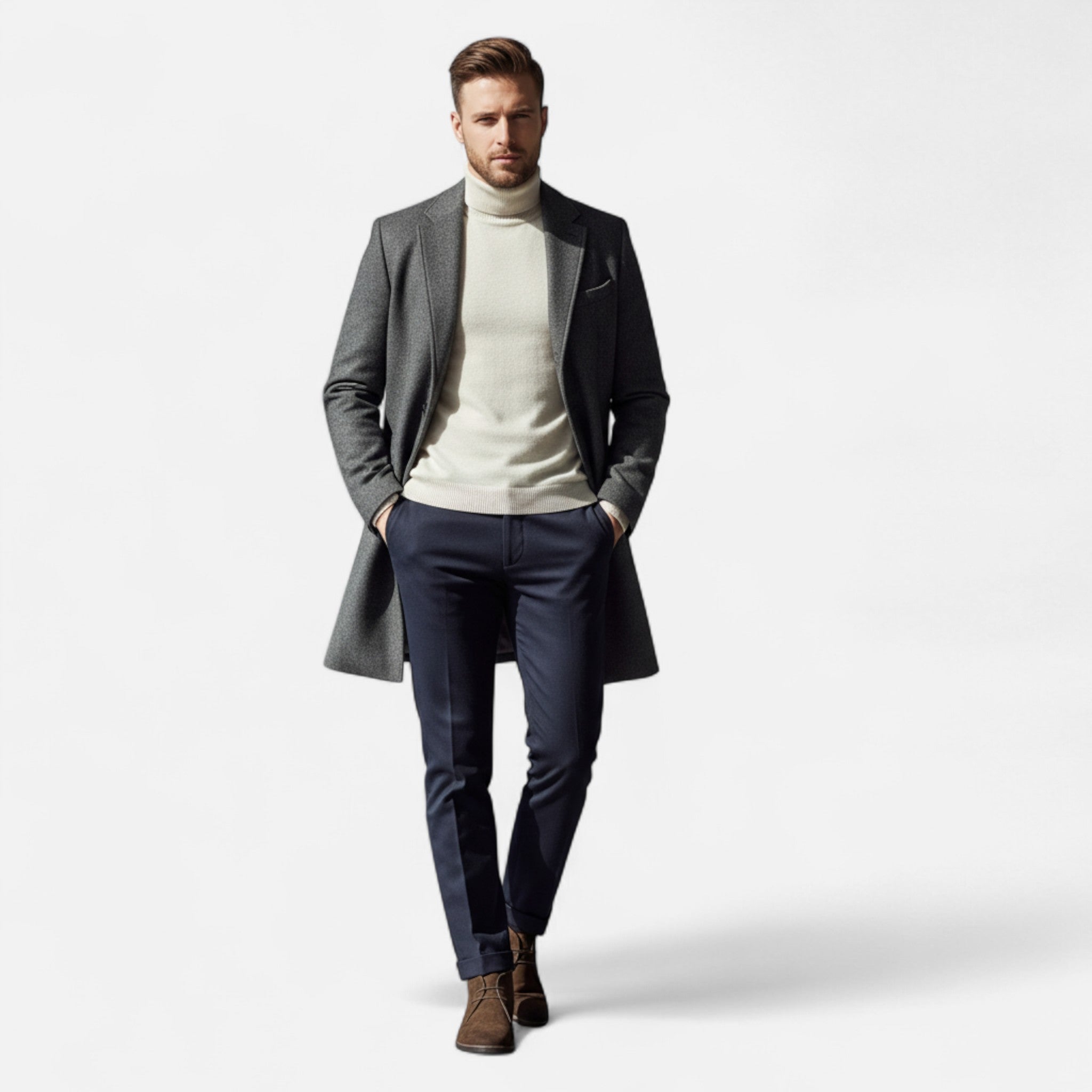 Velqlo | Bottines chukka en cuir marron pour homme