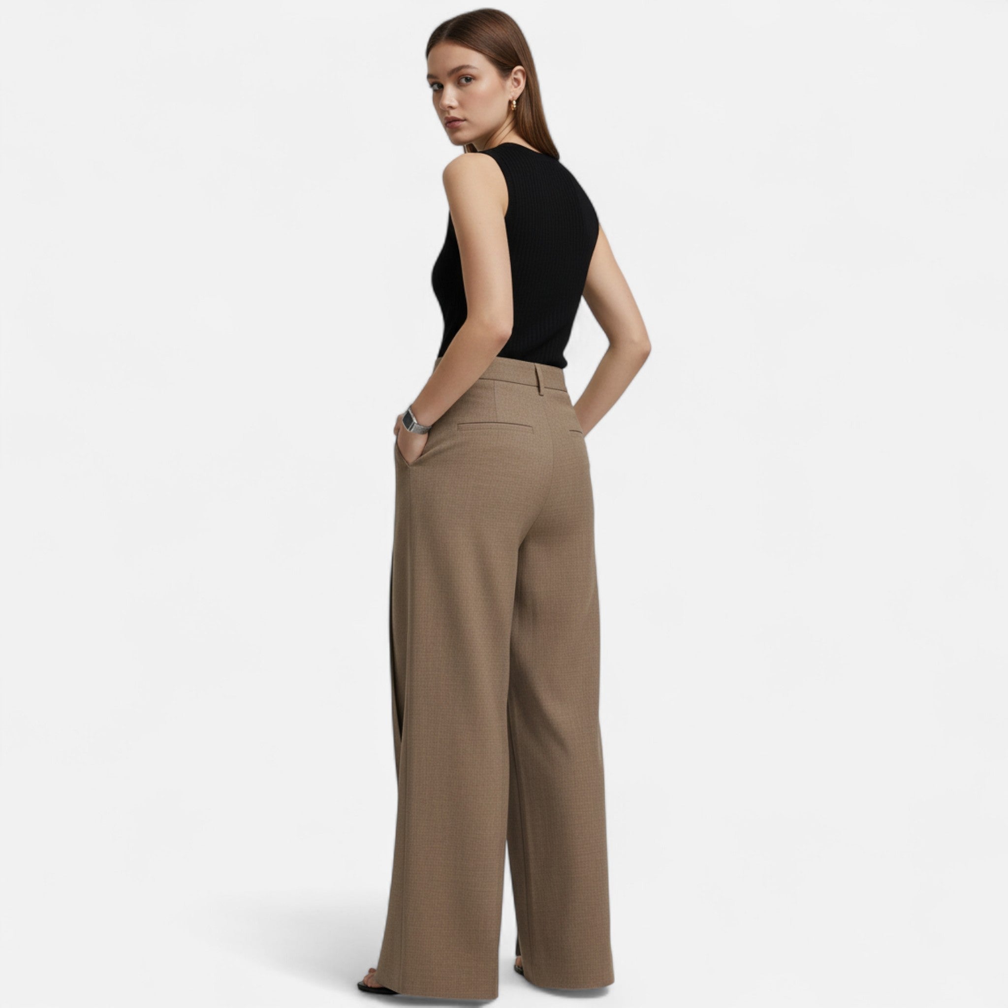 Velqlo | Pantalon élégant à jambes larges pour femme