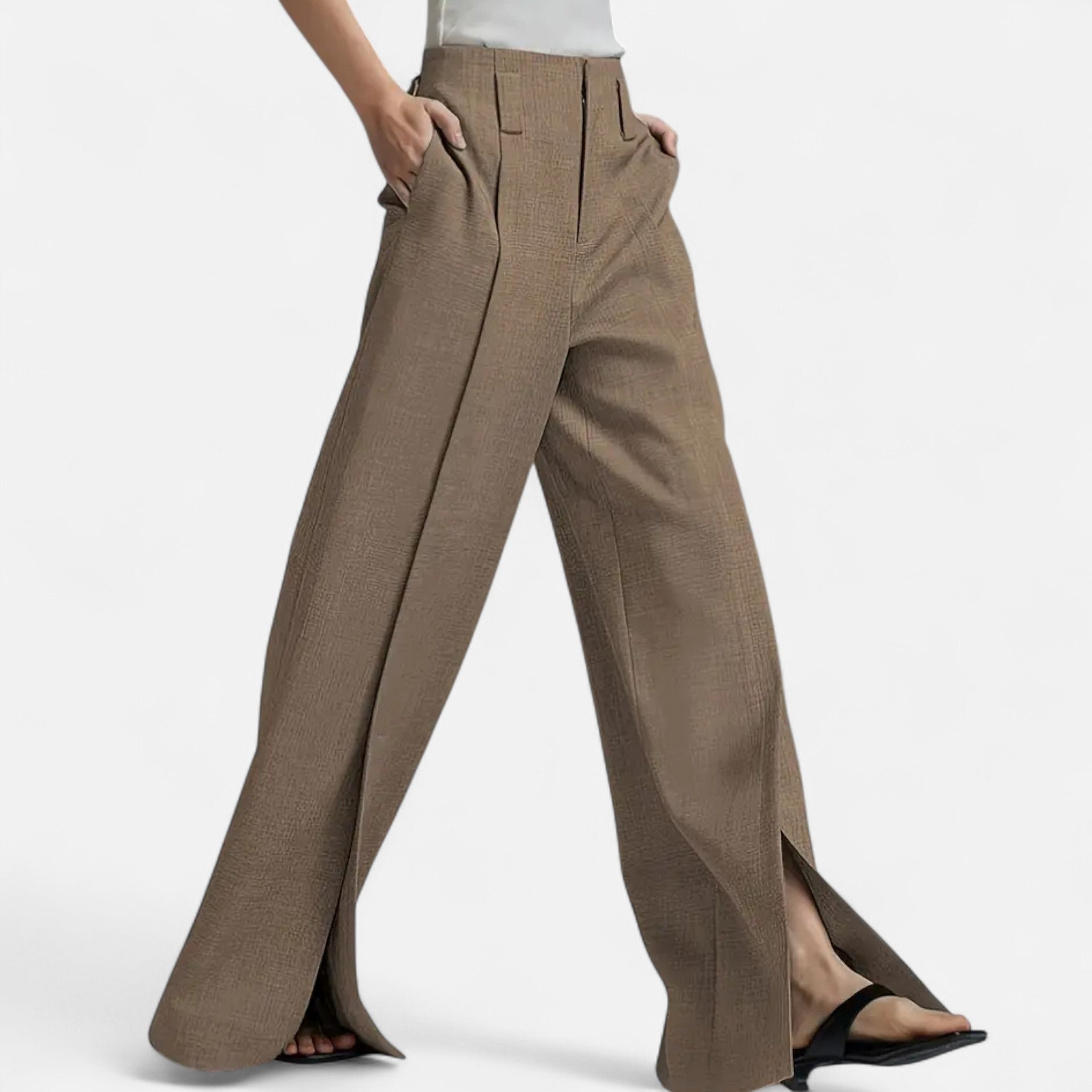 Velqlo | Pantalon élégant à jambes larges pour femme