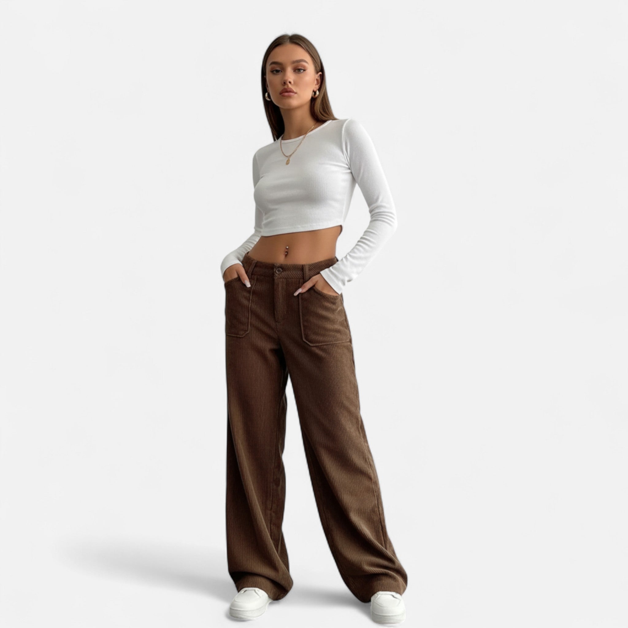 Velqlo | Pantalon en velours côtelé Heritage pour femme