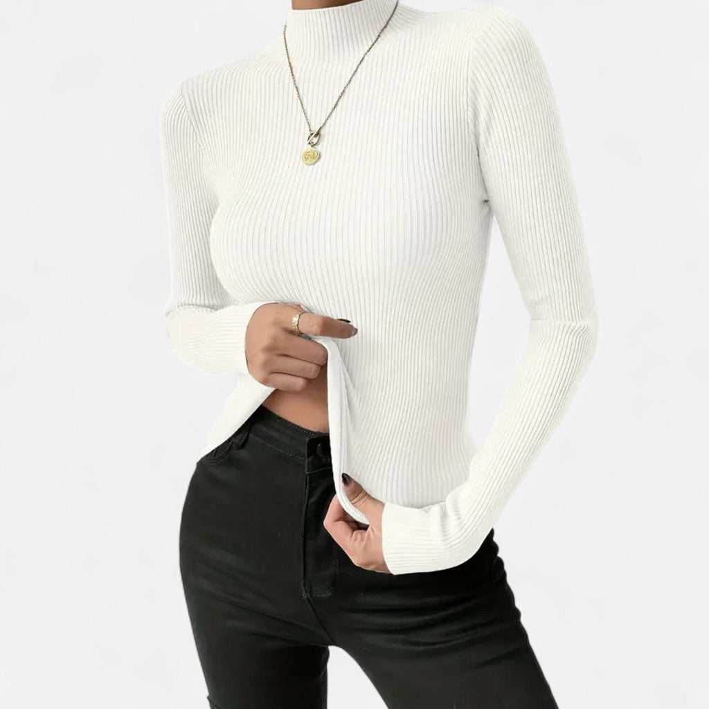 Velqlo | Pull-over extensible à col rond pour femme
