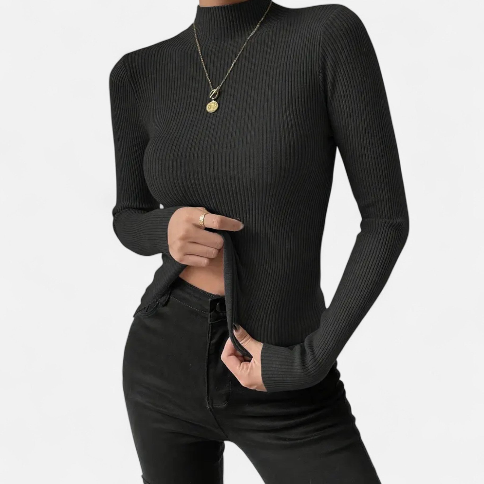 Velqlo | Pull-over extensible à col rond pour femme