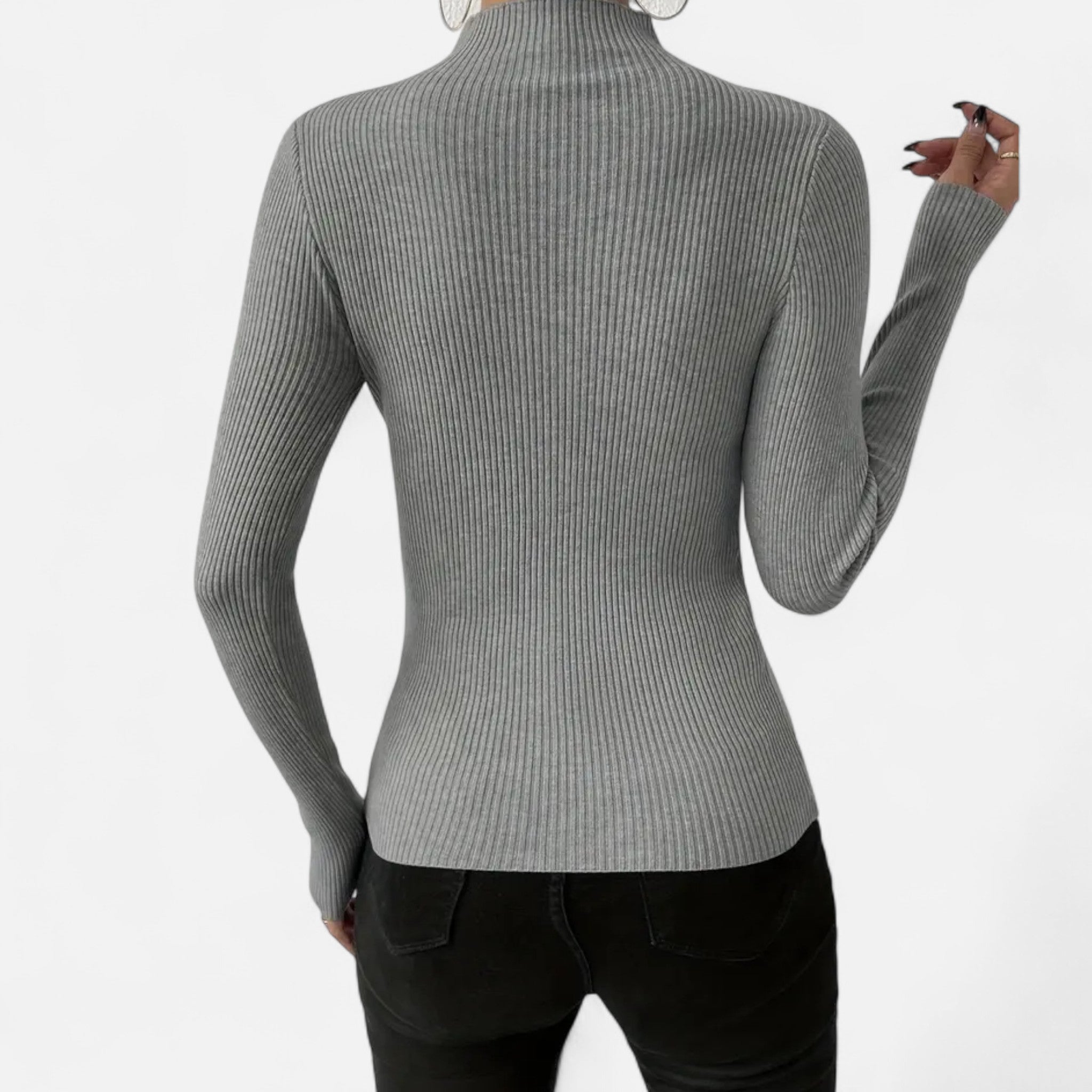 Velqlo | Pull-over extensible à col rond pour femme