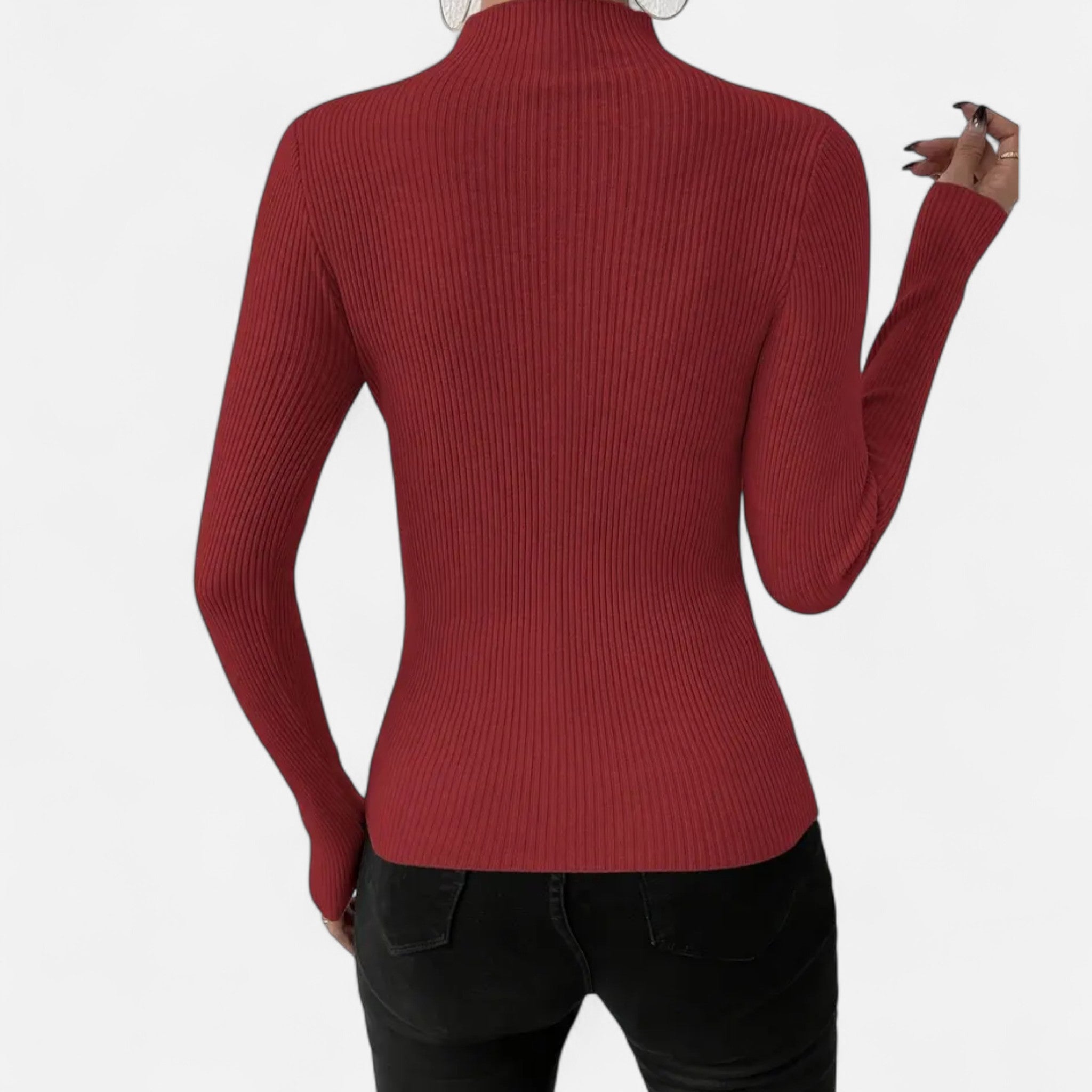 Velqlo | Pull-over extensible à col rond pour femme