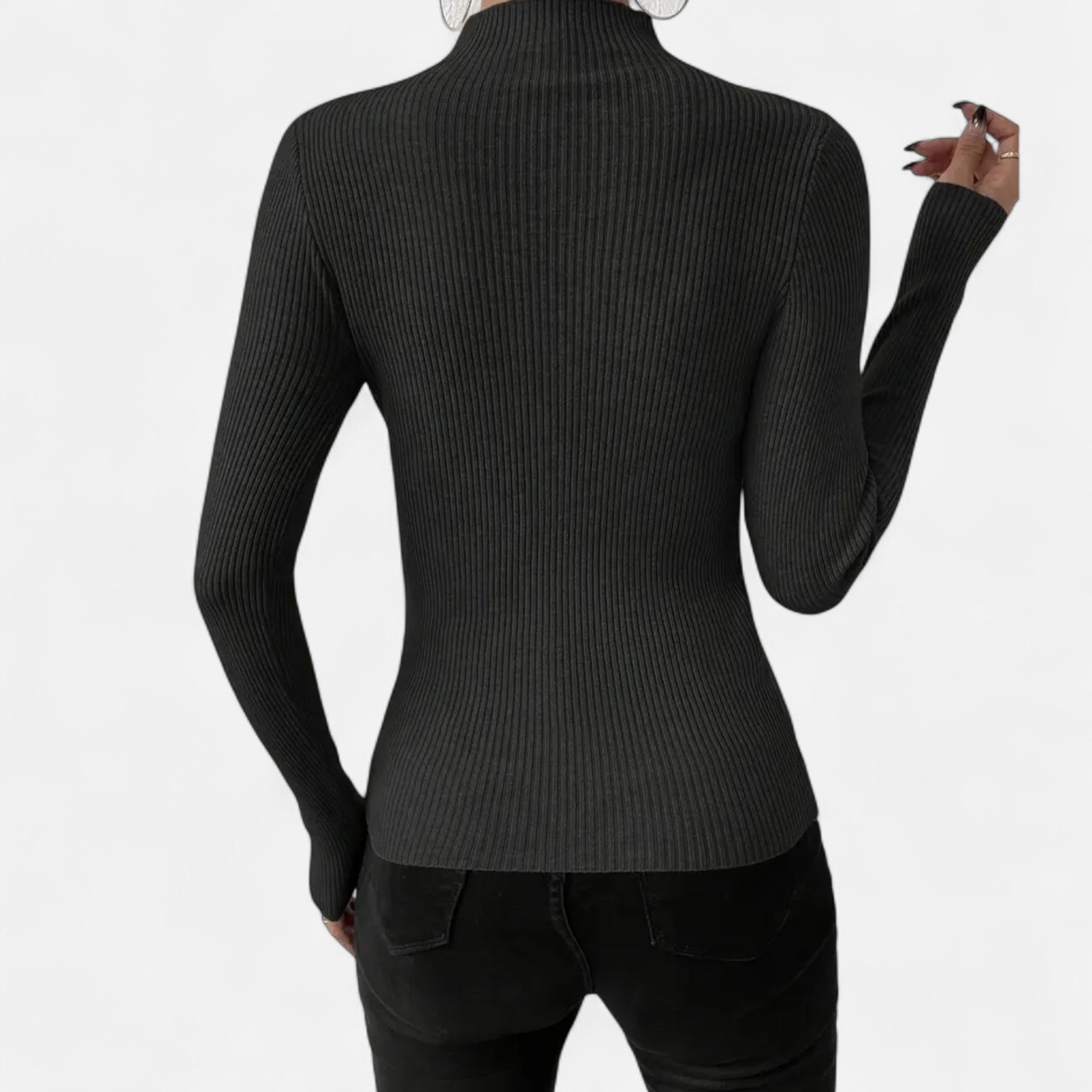 Velqlo | Pull-over extensible à col rond pour femme