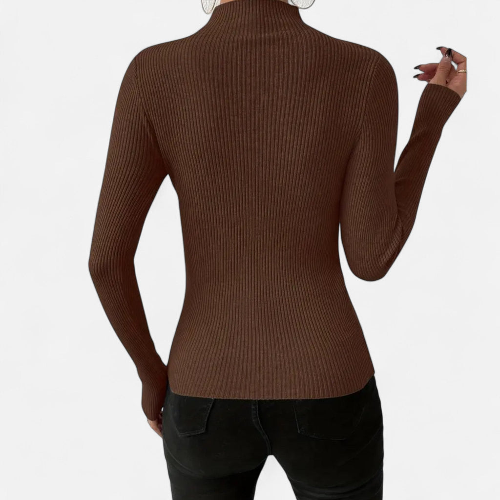 Velqlo | Pull-over extensible à col rond pour femme