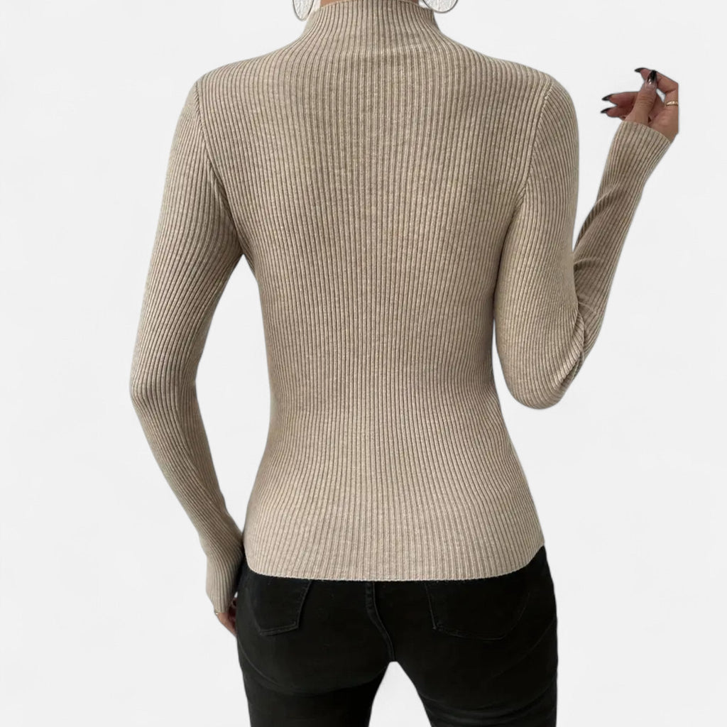 Velqlo | Pull-over extensible à col rond pour femme