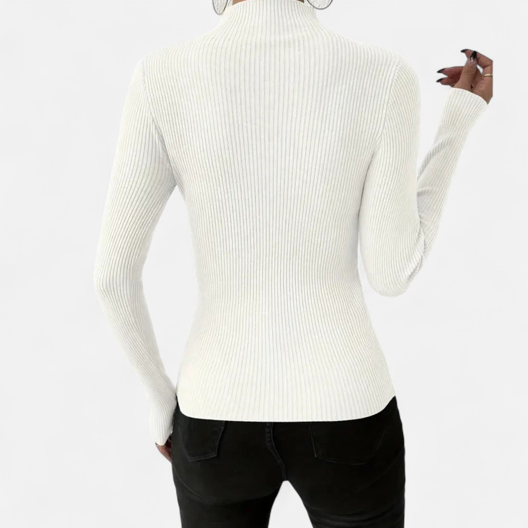 Velqlo | Pull-over extensible à col rond pour femme