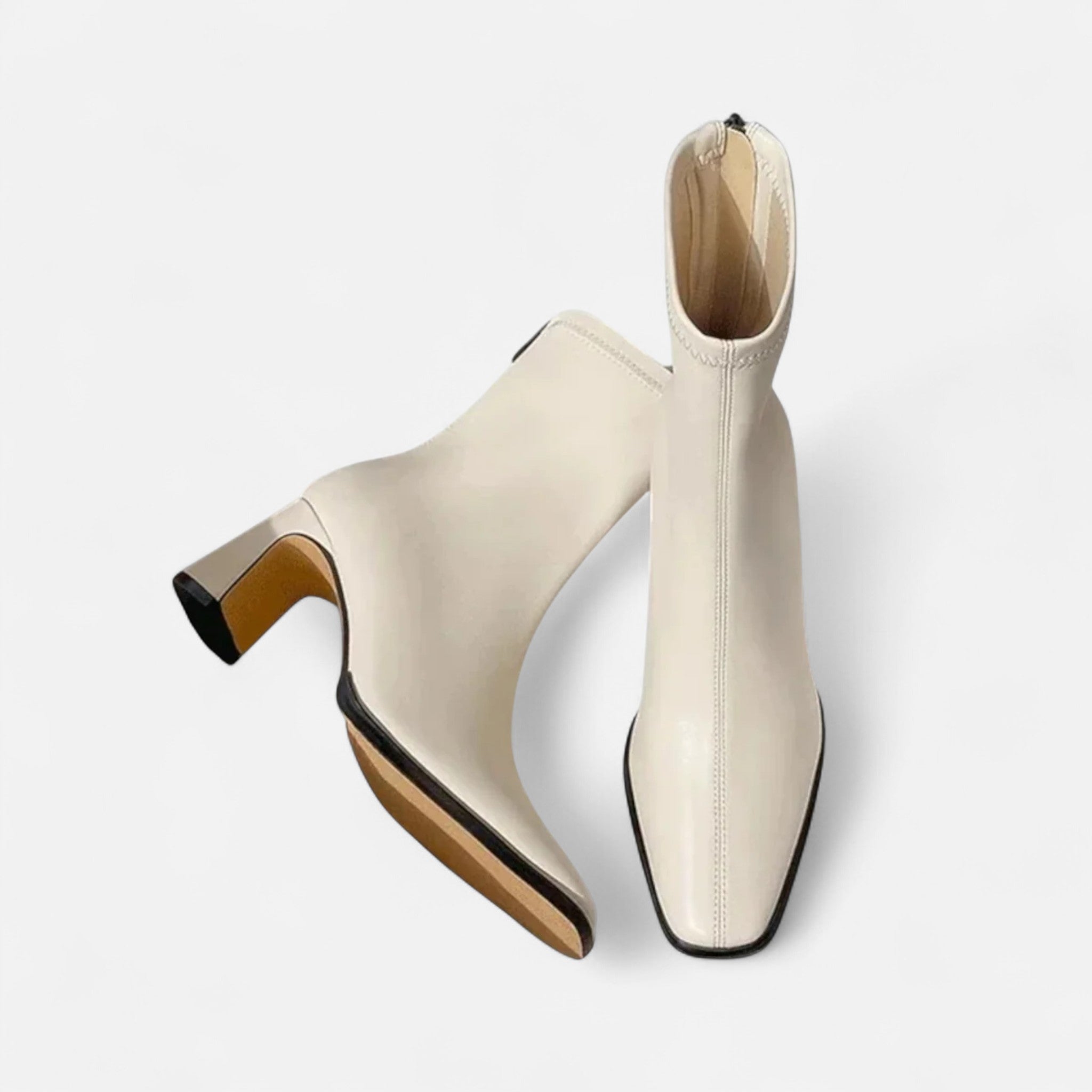 Velqlo | Bottines pour femmes à bout carré et talon bloc classique