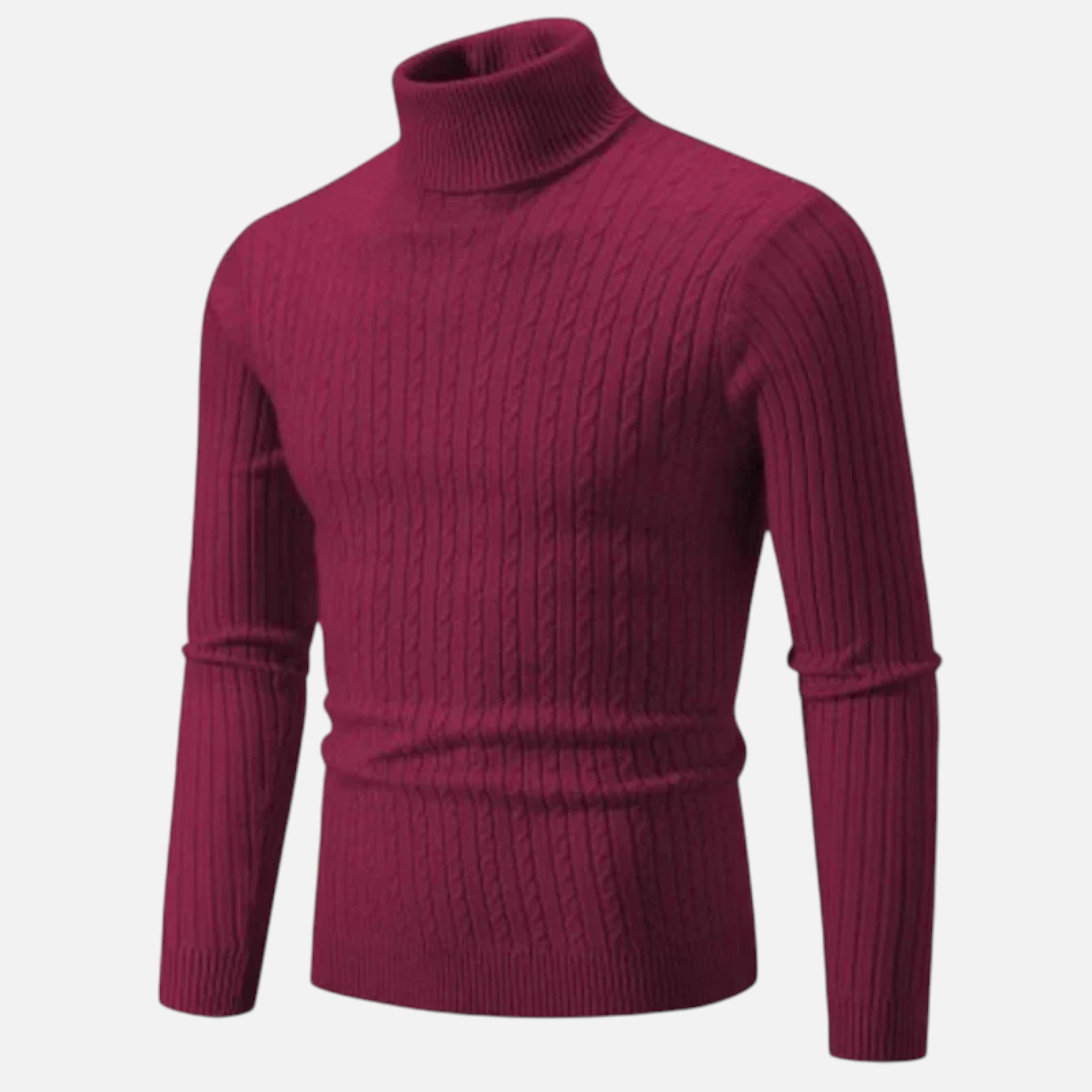 Pull en Laine à Col Montant Velqlo pour Hommes